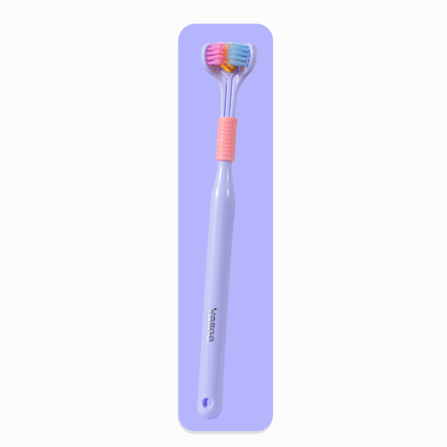 Three-sided soft Bristle toothbrush