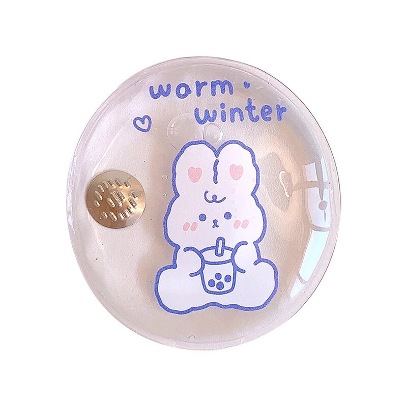 1PC Mini Winter Reusable Gel Hand Warmer Cute Cartoon Instant Self Heating Pack