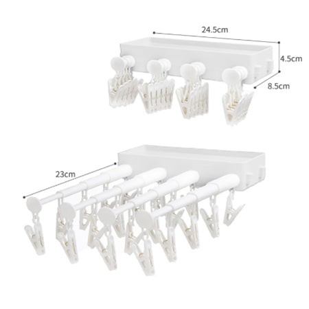 Retractable clothes hanger wall-hanging socks towel shower shelving