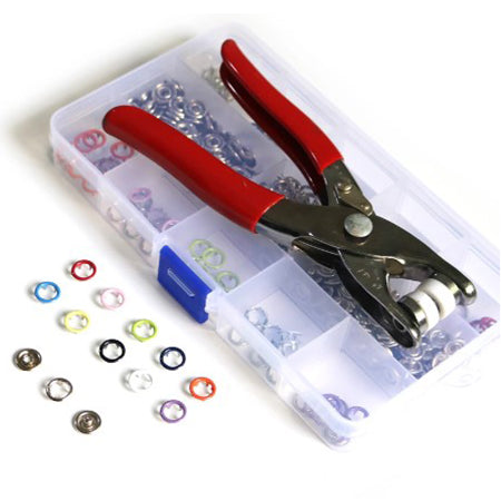 Metal sewing button pliers set