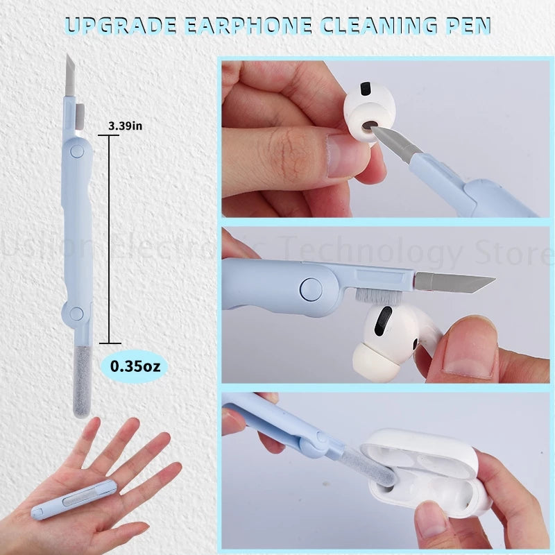 7-in-1 computer keyboard cleaning brush kit headset cleaning pen phone cleaner