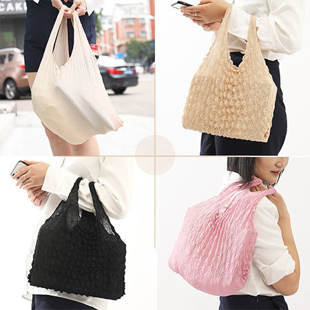 Large capacity mini stretch bag folding flexible magic shopping tote bag