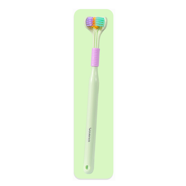 Three-sided soft Bristle toothbrush