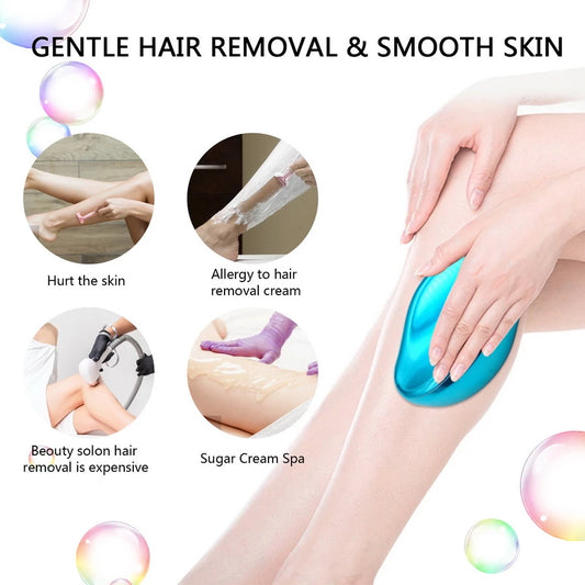 Painless Physical Hair Removal Crystal Hair Erase Safe Easy Cleaning Reusable Body Beauty Hair Depilation Glass Shaver