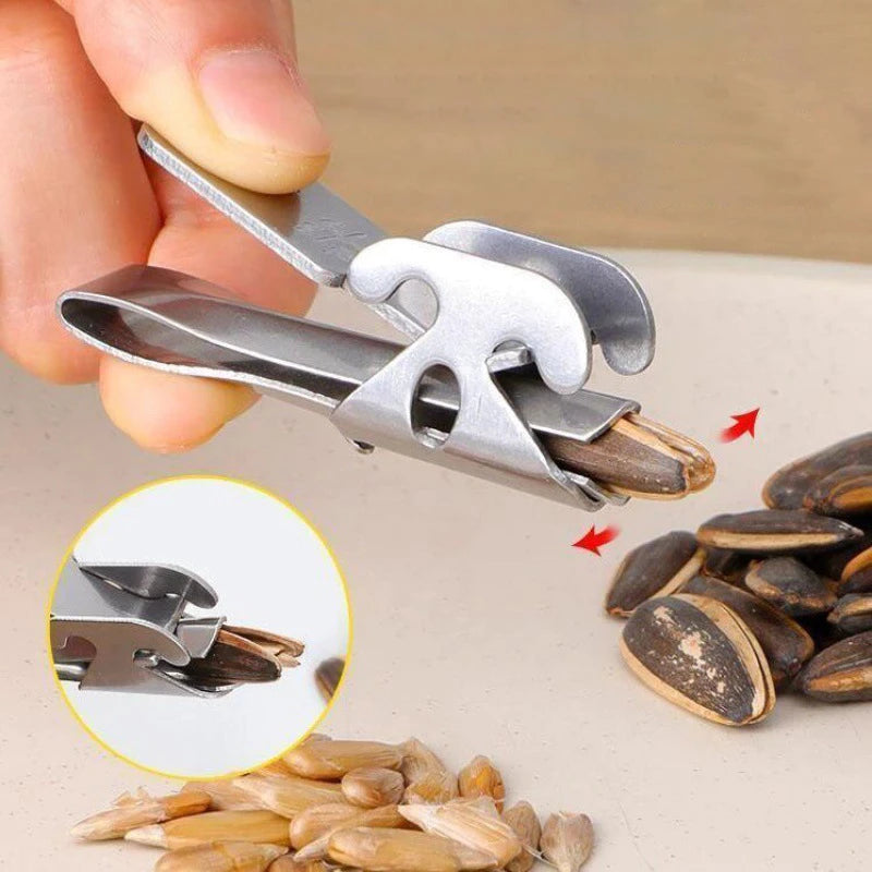 Stainless Steel Sheller Nuts Opener Melon Seed Plier Clamp Pistachio Opener Sunflower Seeds Peeler Walnut Kitchen Tools