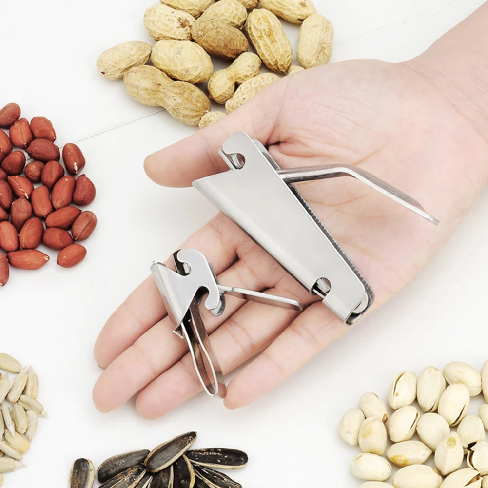 Stainless Steel Sheller Nuts Opener Melon Seed Plier Clamp Pistachio Opener Sunflower Seeds Peeler Walnut Kitchen Tools