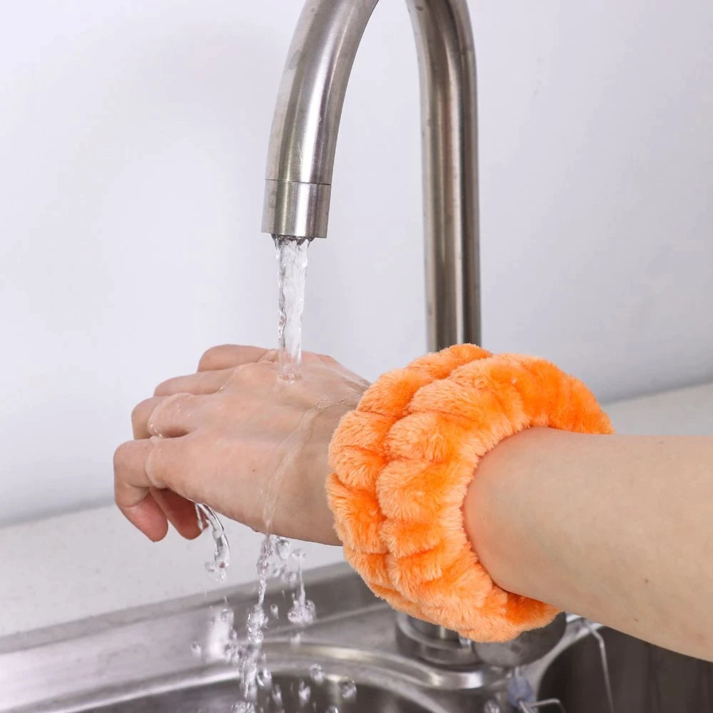 Wrist Washband Microfiber Wrist Wash Towel Band Wristbands Washing Face Absorbent Wristbands Wrist Sweatband Prevent Liquid